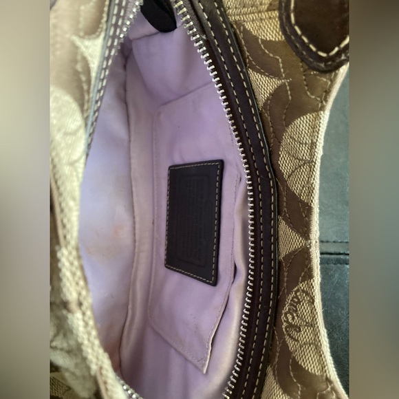 Coach Small Tan and Brown Handbag - Picture 8 of 11